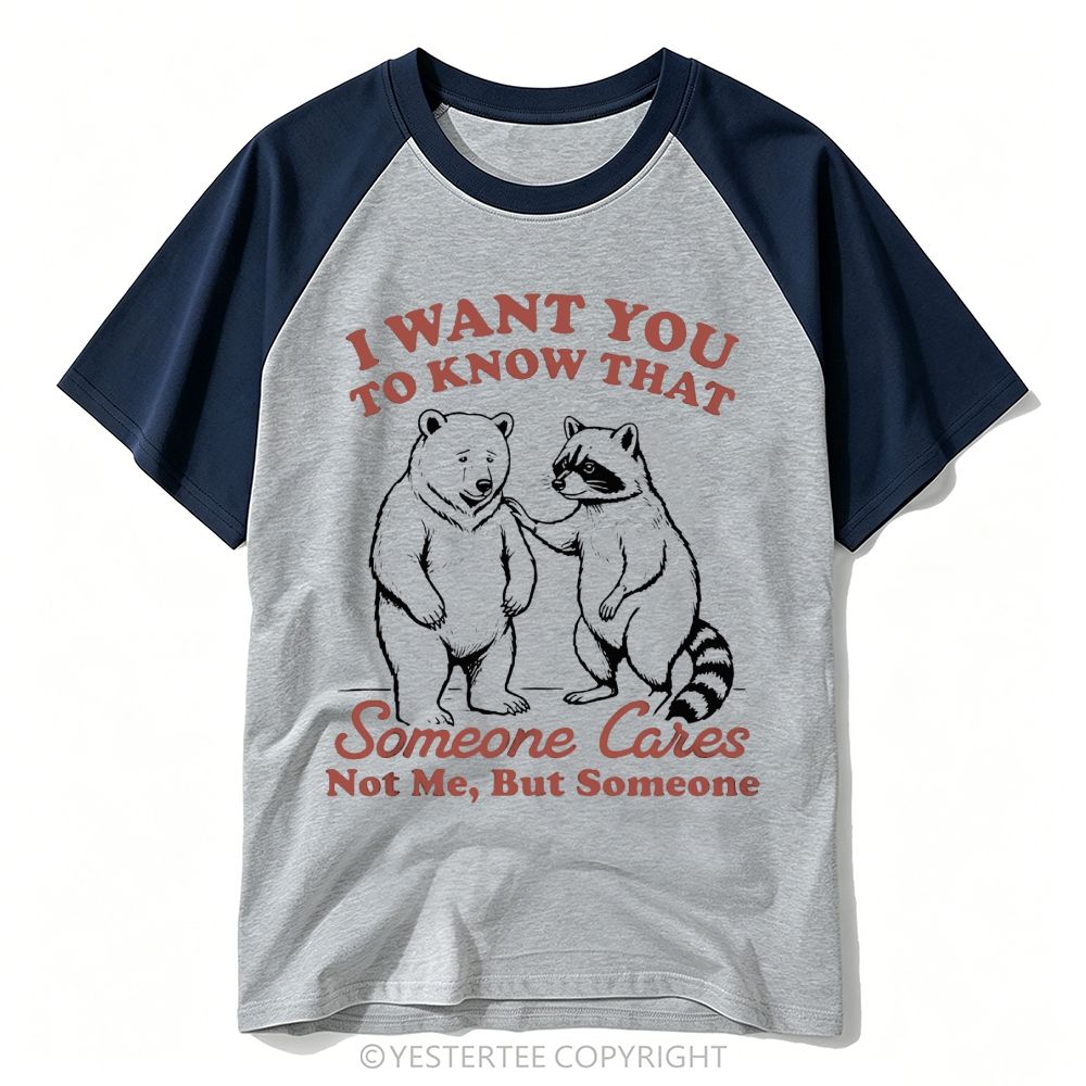 Vintage Sketch Bear Raccoon Sarcastic Comfort Baseball T-shirt