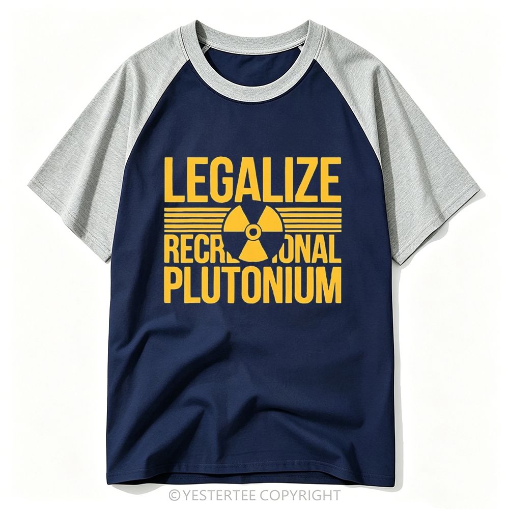Radioactive Symbol Funny Nuclear Slogan Baseball T-shirt