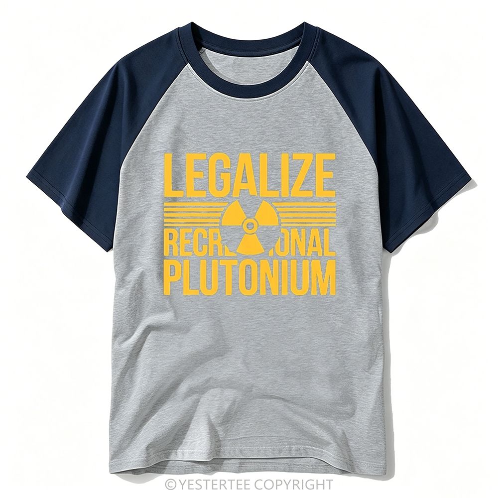 Radioactive Symbol Funny Nuclear Slogan Baseball T-shirt