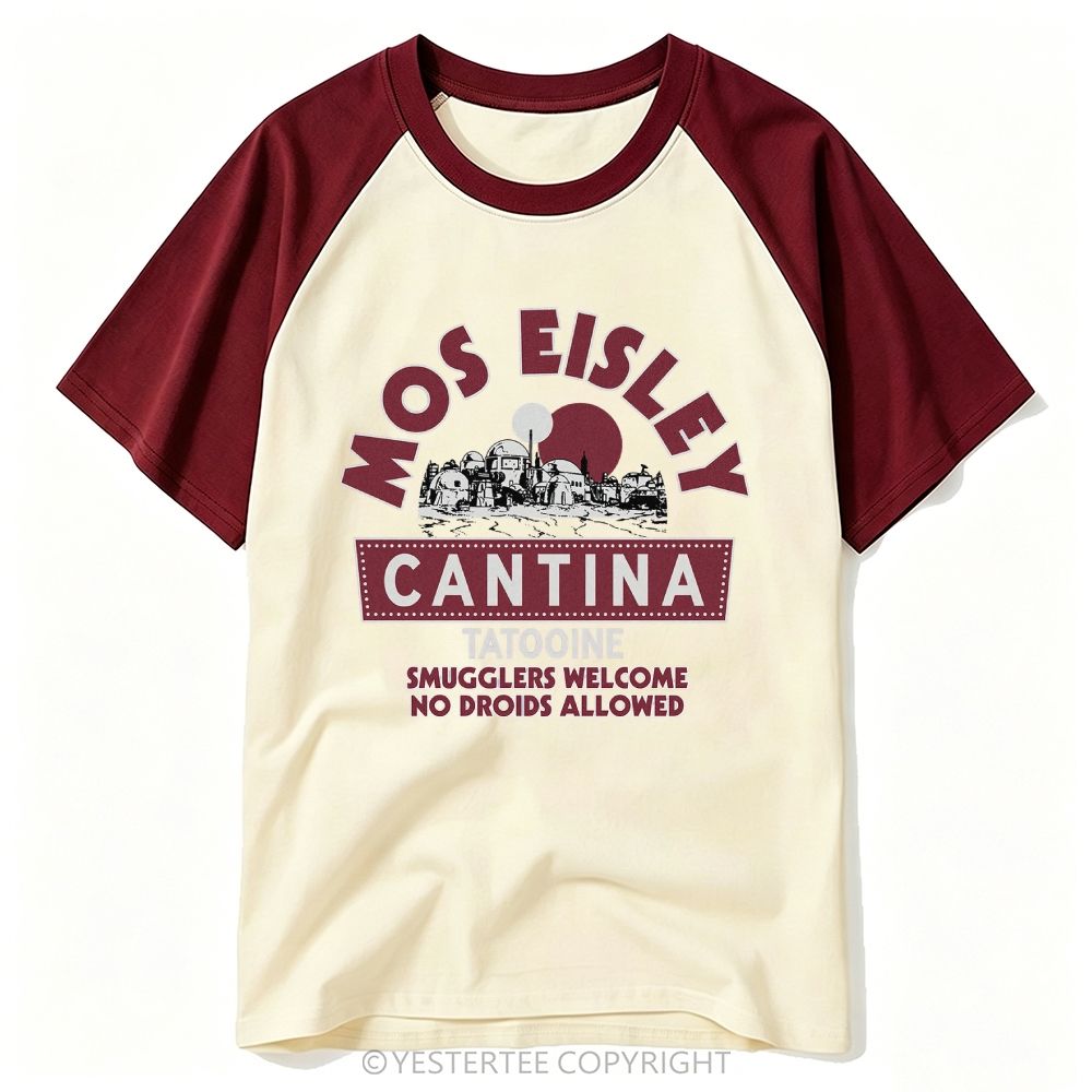 Desert Town "Mos Eisley Cantina" Distressed Letter Baseball T-shirt