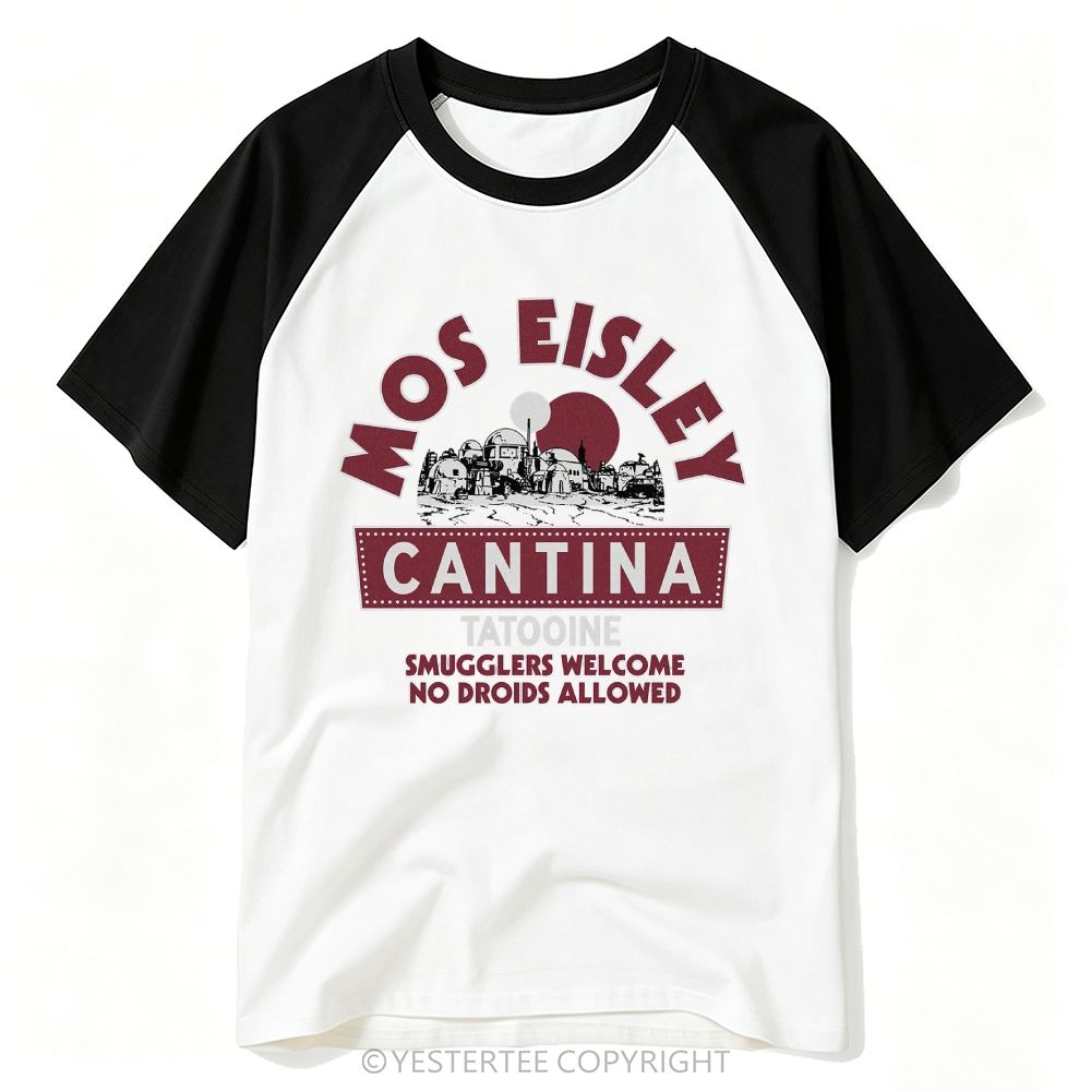 Desert Town "Mos Eisley Cantina" Distressed Letter Baseball T-shirt