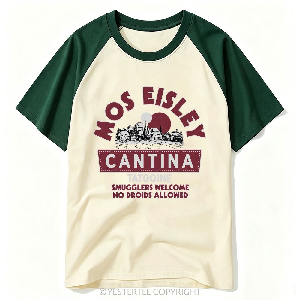 Desert Town "Mos Eisley Cantina" Distressed Letter Baseball T-shirt