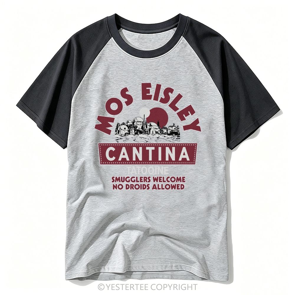 Desert Town "Mos Eisley Cantina" Distressed Letter Baseball T-shirt