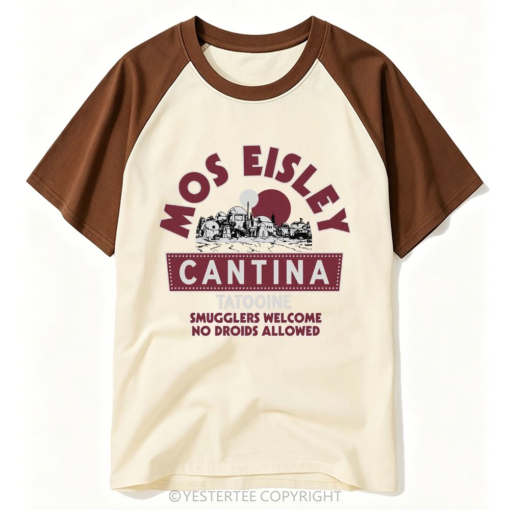 Desert Town "Mos Eisley Cantina" Distressed Letter Baseball T-shirt