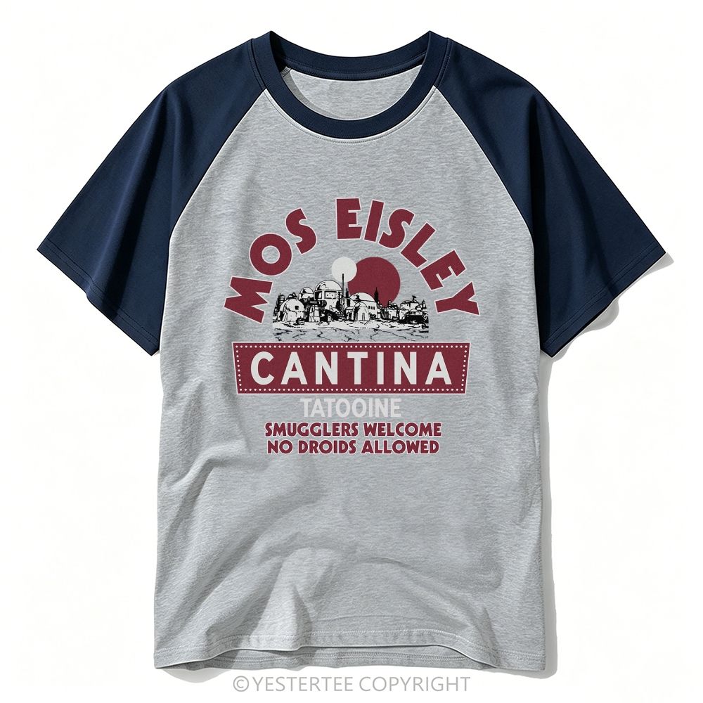 Desert Town "Mos Eisley Cantina" Distressed Letter Baseball T-shirt