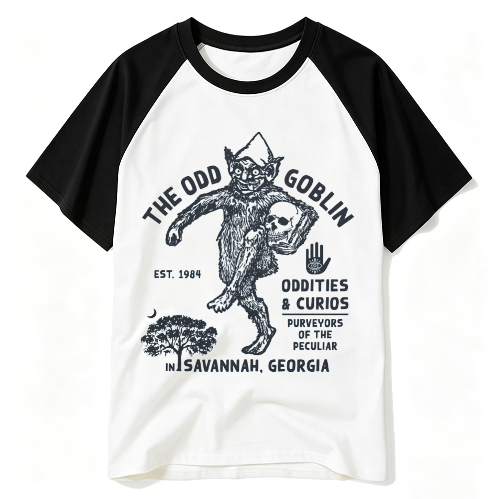 Weird Vintage Goblin Oddities Shop Baseball T-shirt 