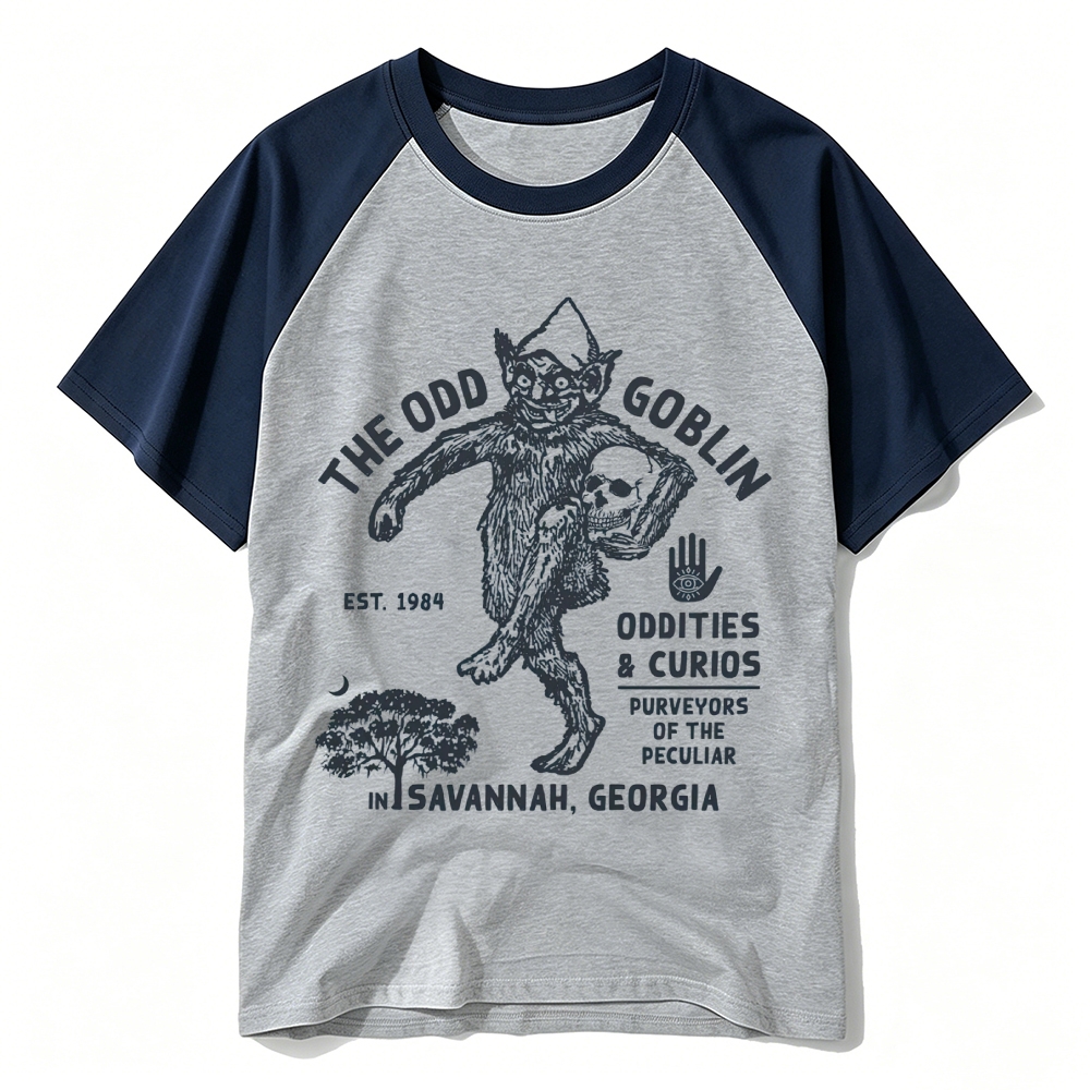 Weird Vintage Goblin Oddities Shop Baseball T-shirt 