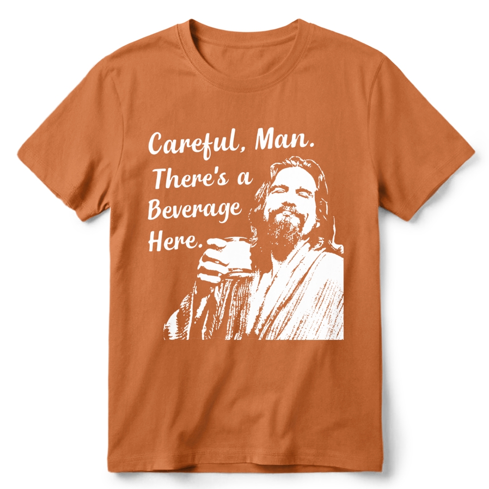 Line Art Man Beverage Quote Graphic Classic Retro Cotton T-Shirt 2606017808
