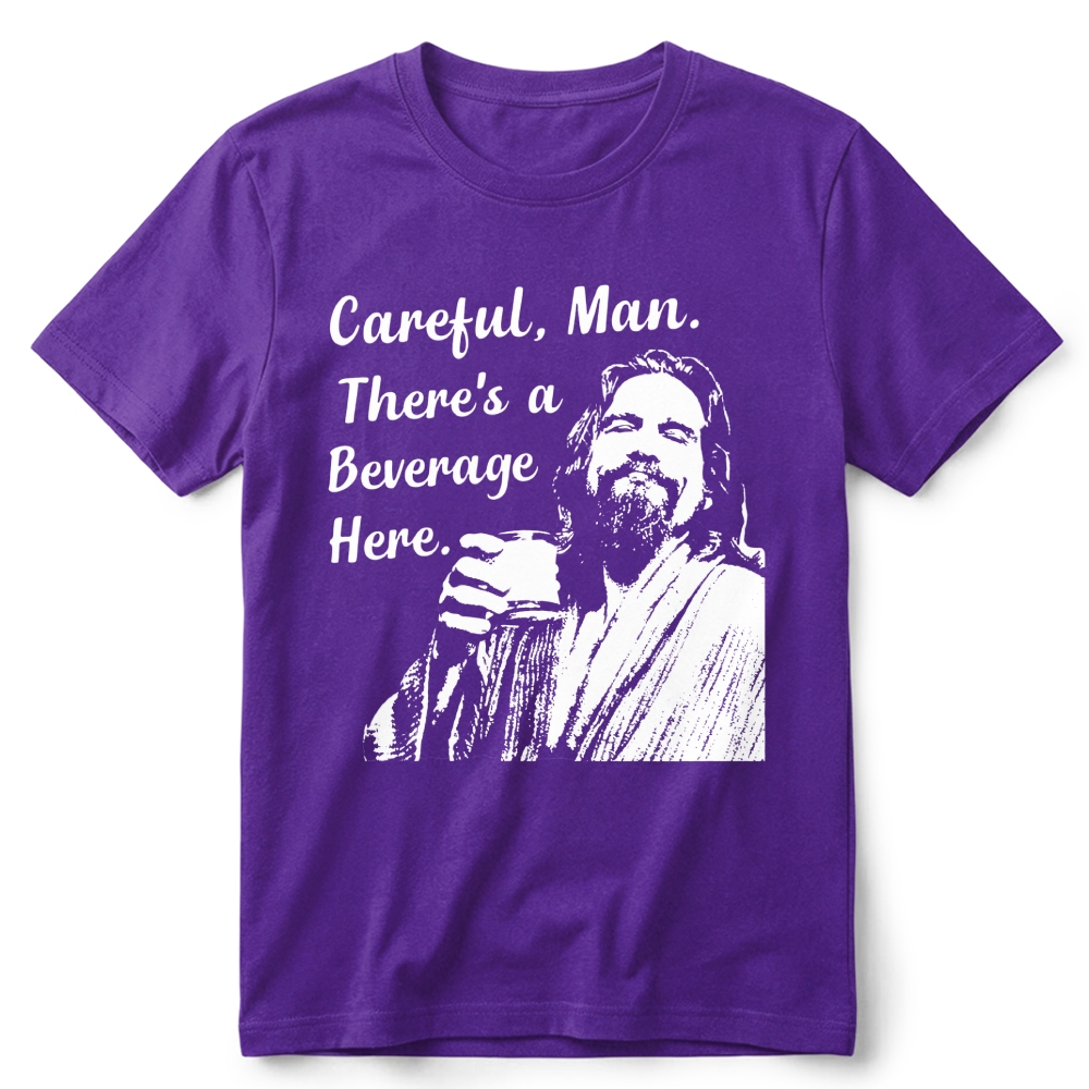 Line Art Man Beverage Quote Graphic Classic Retro Cotton T-Shirt 2606017808
