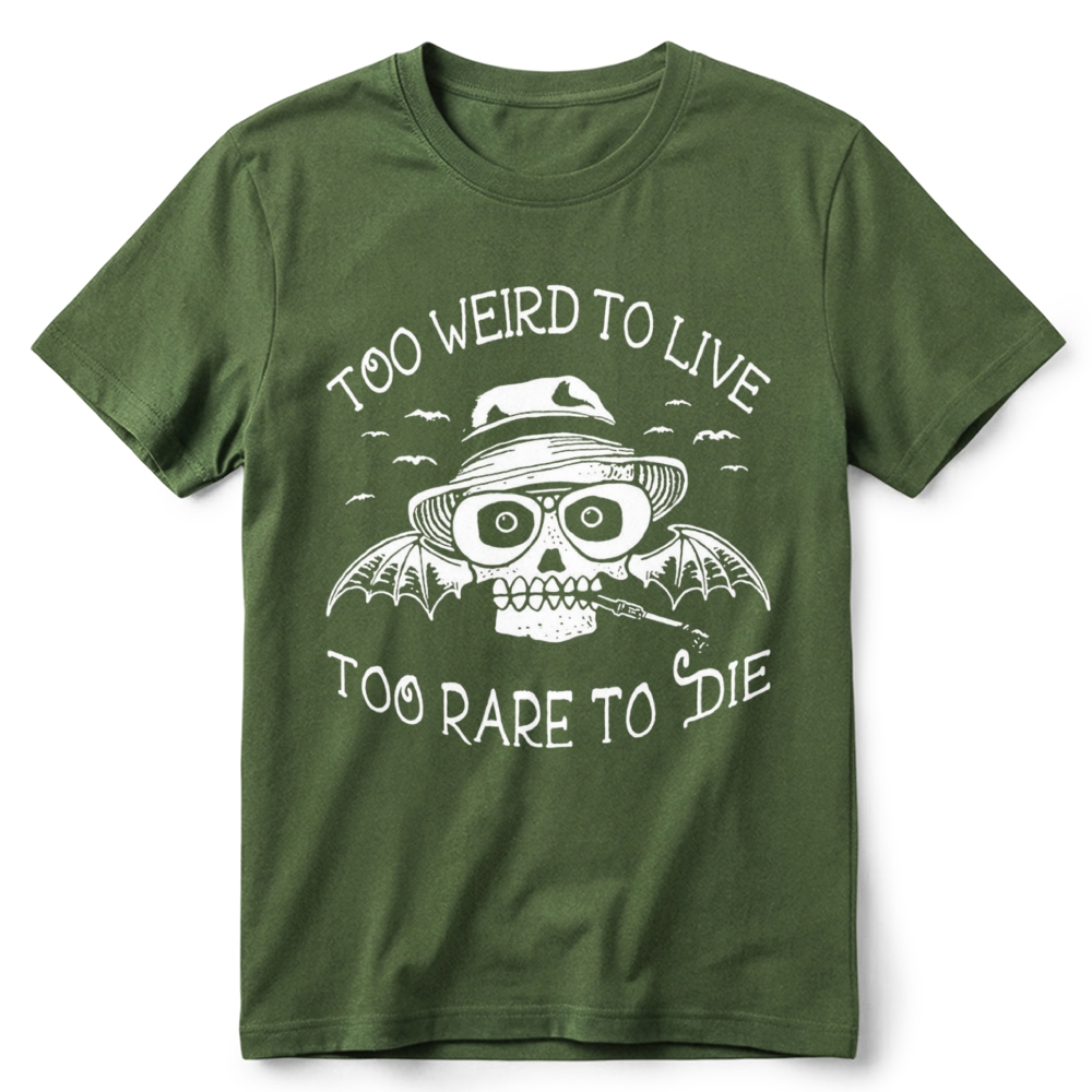 Dark Gothic Skull Bat  Slogan Graphic Retro Cotton T-Shirt 