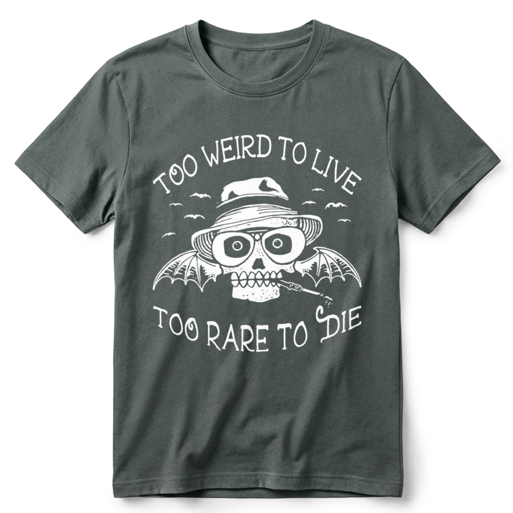 Dark Gothic Skull Bat  Slogan Graphic Retro Cotton T-Shirt 
