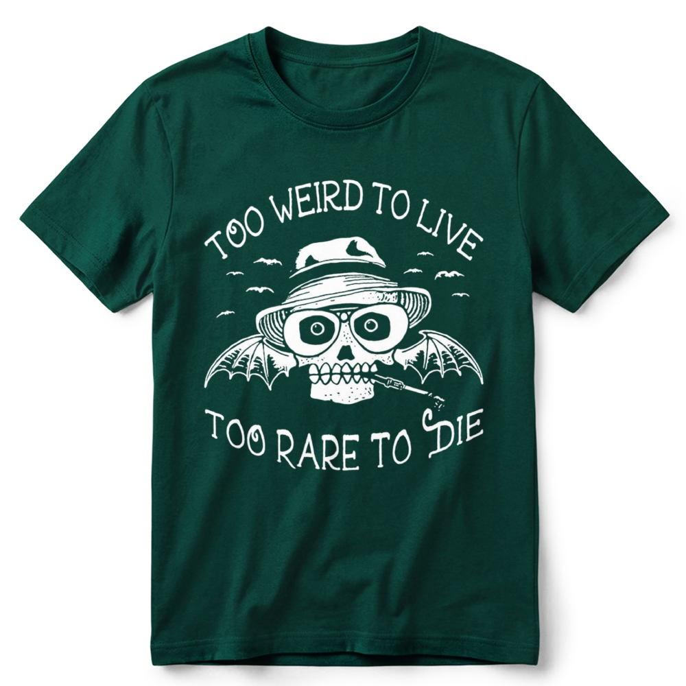 Dark Gothic Skull Bat  Slogan Graphic Retro Cotton T-Shirt 