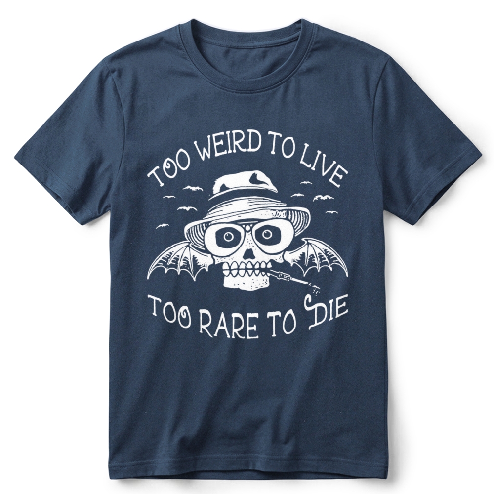 Dark Gothic Skull Bat  Slogan Graphic Retro Cotton T-Shirt 