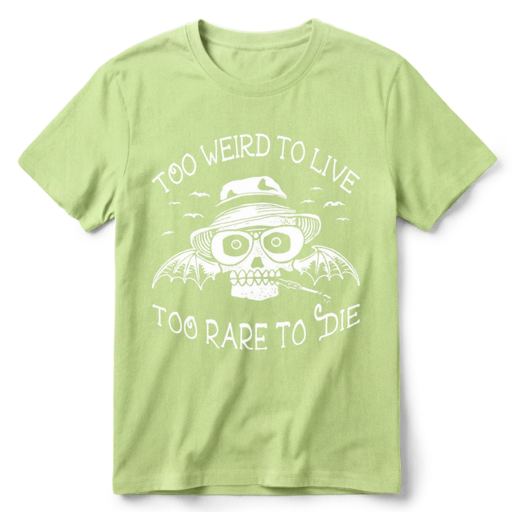 Dark Gothic Skull Bat  Slogan Graphic Retro Cotton T-Shirt 