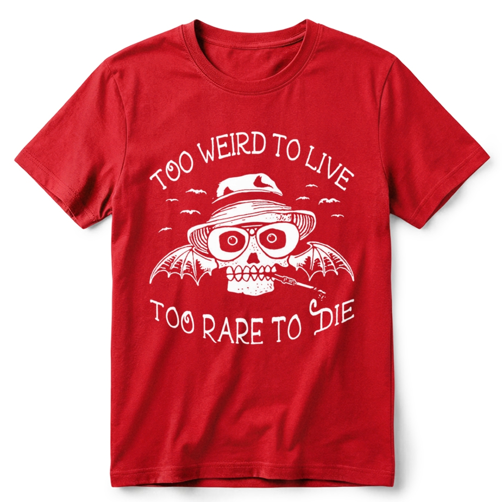 Dark Gothic Skull Bat  Slogan Graphic Retro Cotton T-Shirt 