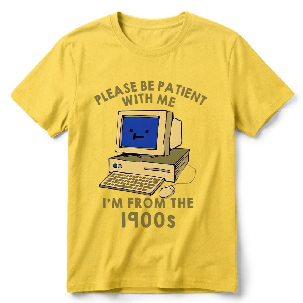 Old Desktop Computer Pixel Art Retro Cotton T-Shirt 