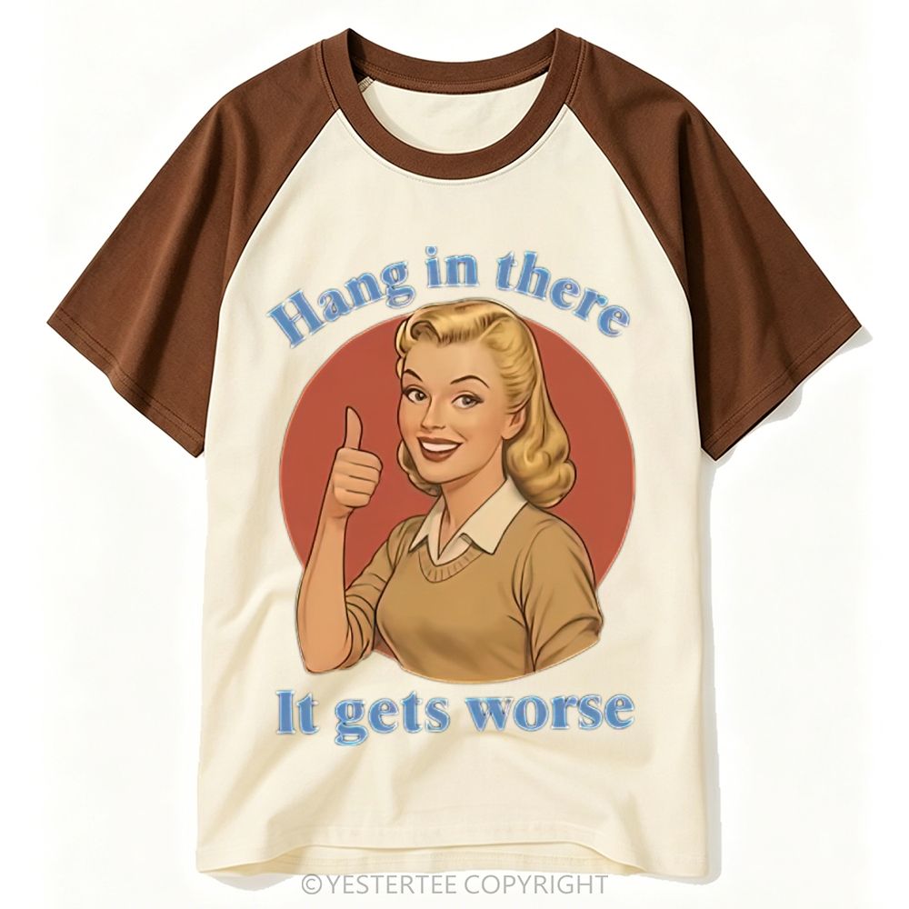 Pin Up Blonde Lady Thumbs Up Sarcastic Comfort Quote Baseball T-shirt