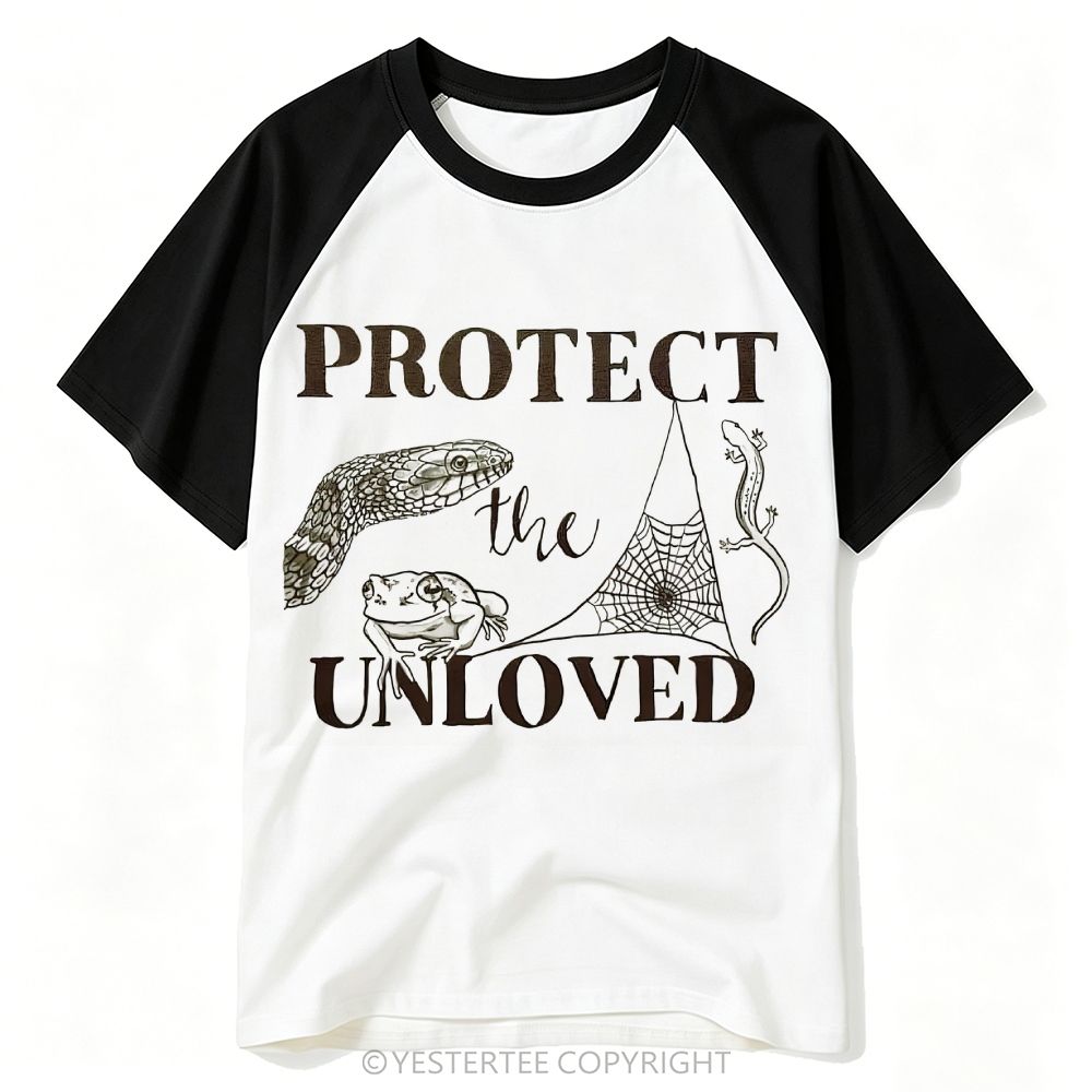 Protect The Unloved Reptile Wildlife Baseball T-shirt 