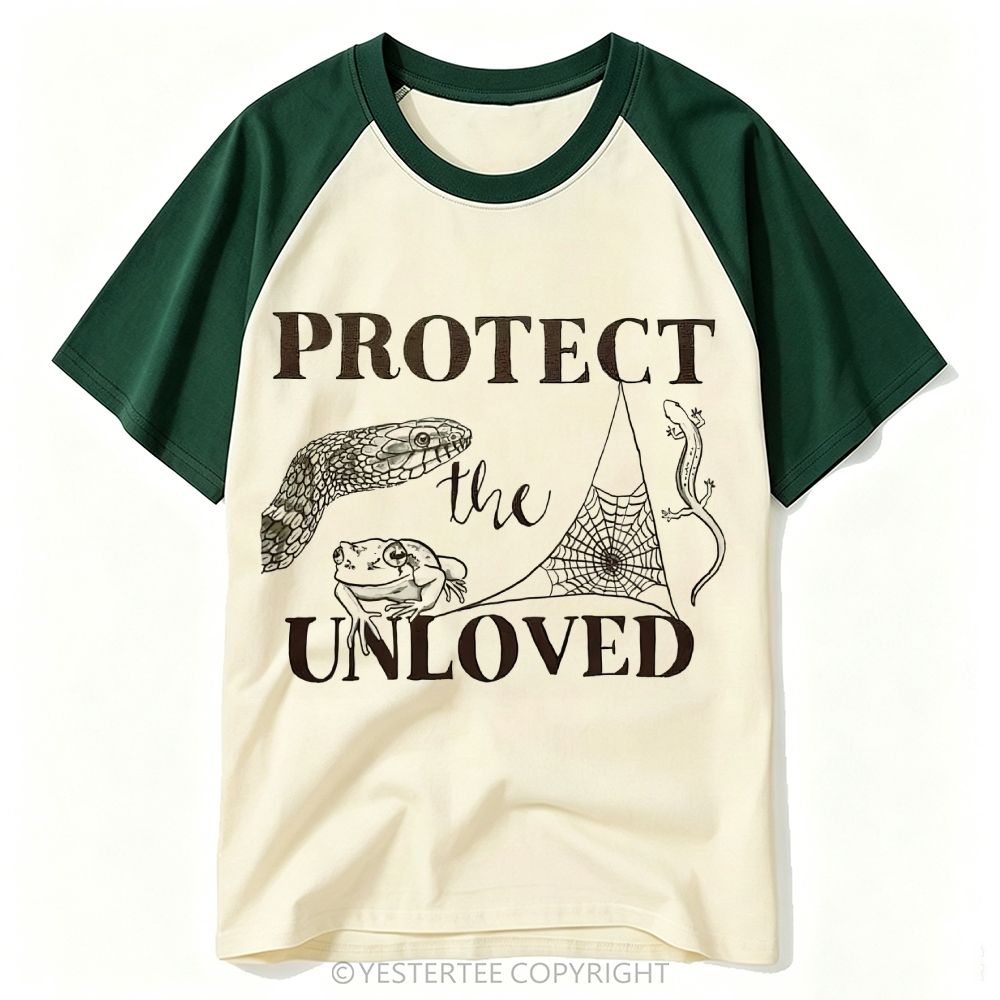 Protect The Unloved Reptile Wildlife Baseball T-shirt 