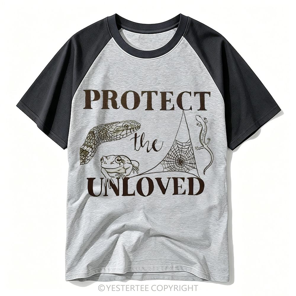 Protect The Unloved Reptile Wildlife Baseball T-shirt 
