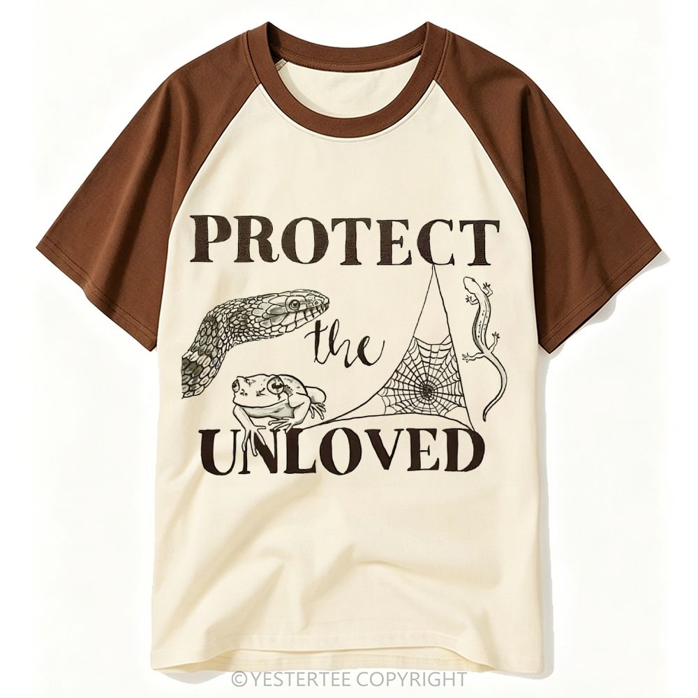 Protect The Unloved Reptile Wildlife Baseball T-shirt 