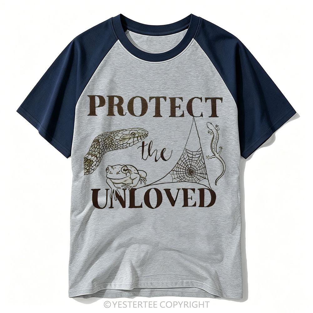 Protect The Unloved Reptile Wildlife Baseball T-shirt 