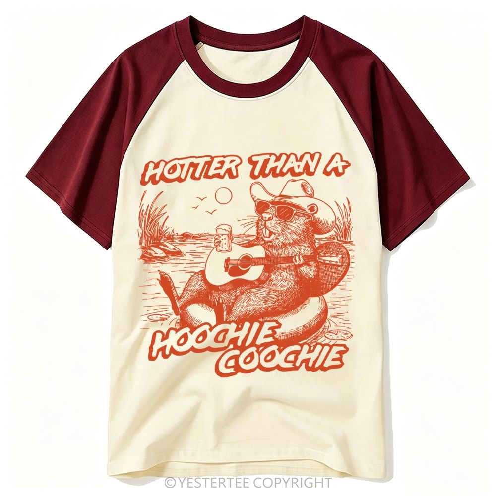 Cowboy Beaver Summer Lake Country Western Baseball T-shirt 