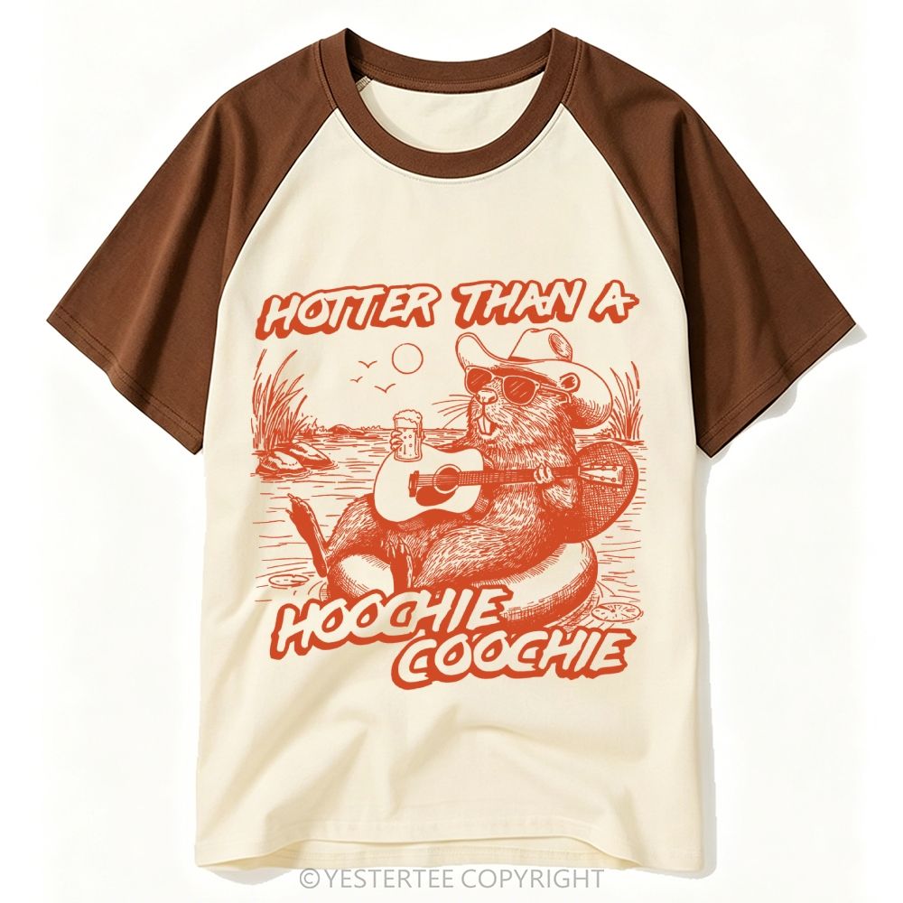Cowboy Beaver Summer Lake Country Western Baseball T-shirt 