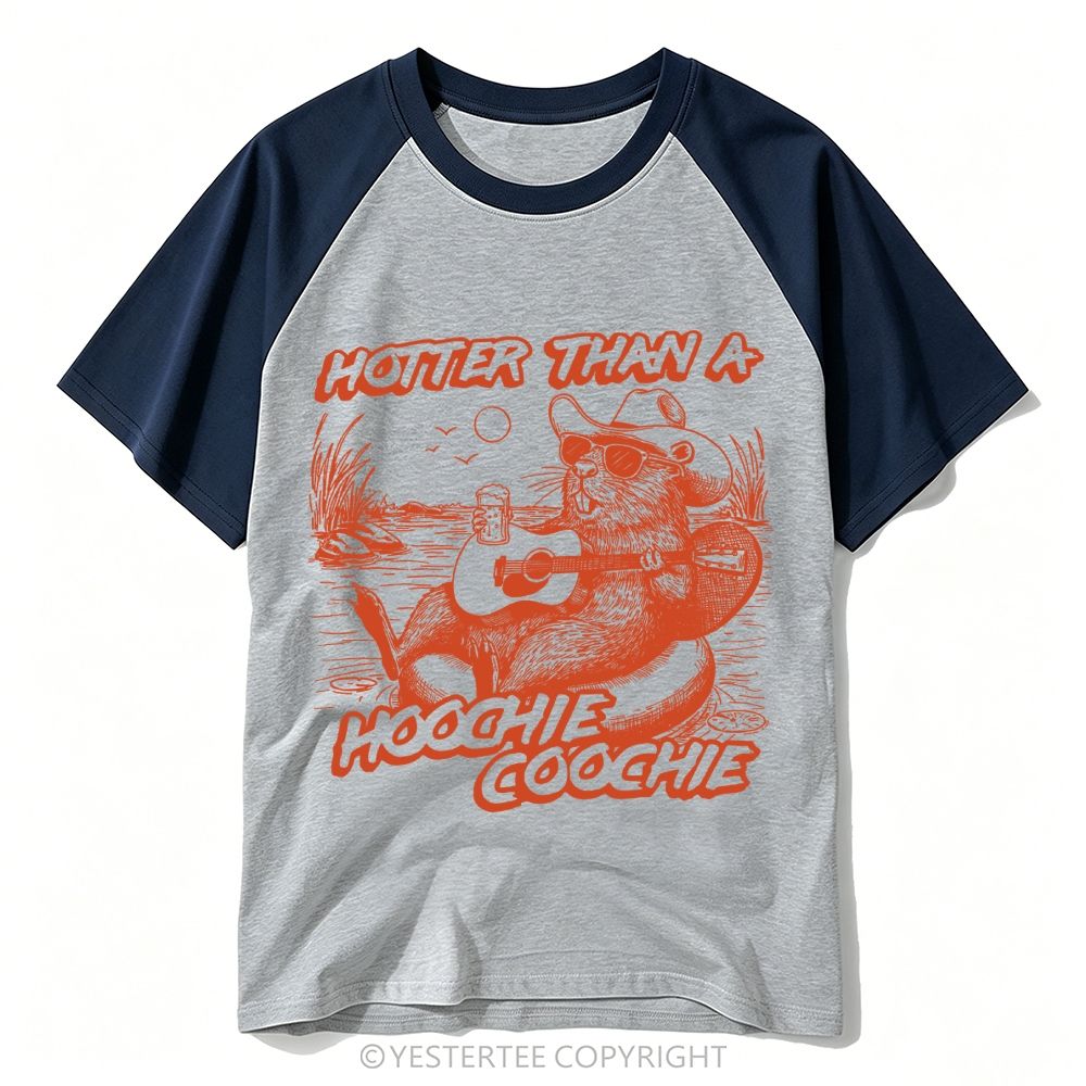 Cowboy Beaver Summer Lake Country Western Baseball T-shirt 