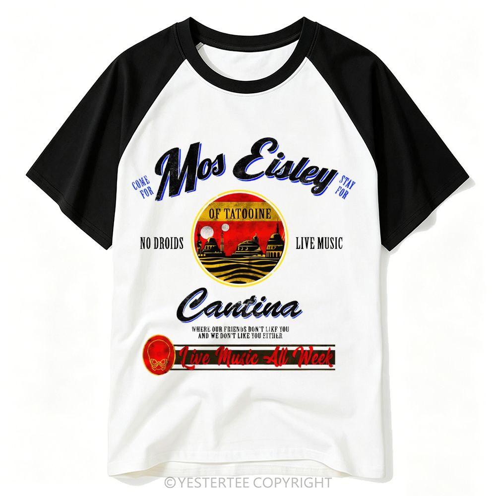 Retro Desert Western Bar Landscape Baseball T-shirt 