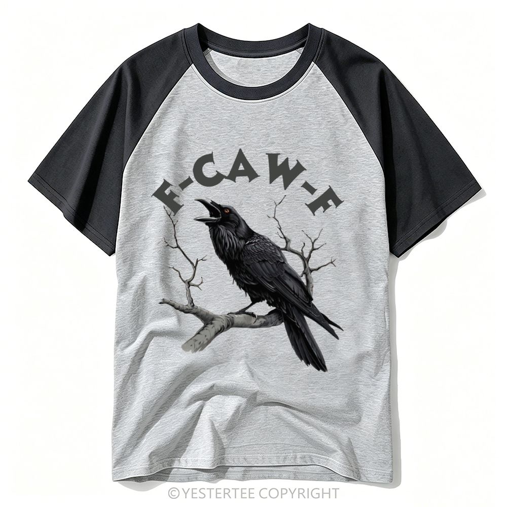 Dark Weird Bird Meme Slogan Baseball T-shirt 