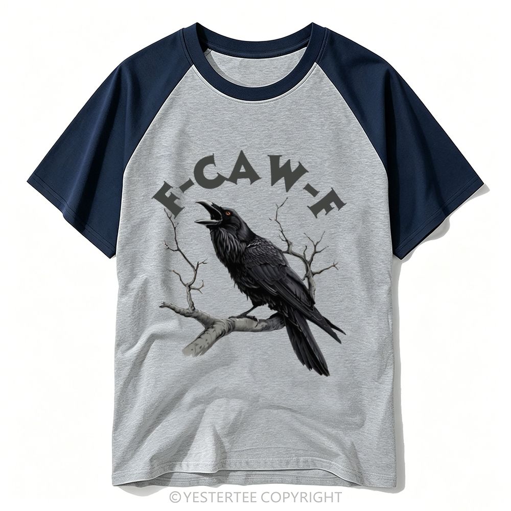 Dark Weird Bird Meme Slogan Baseball T-shirt 