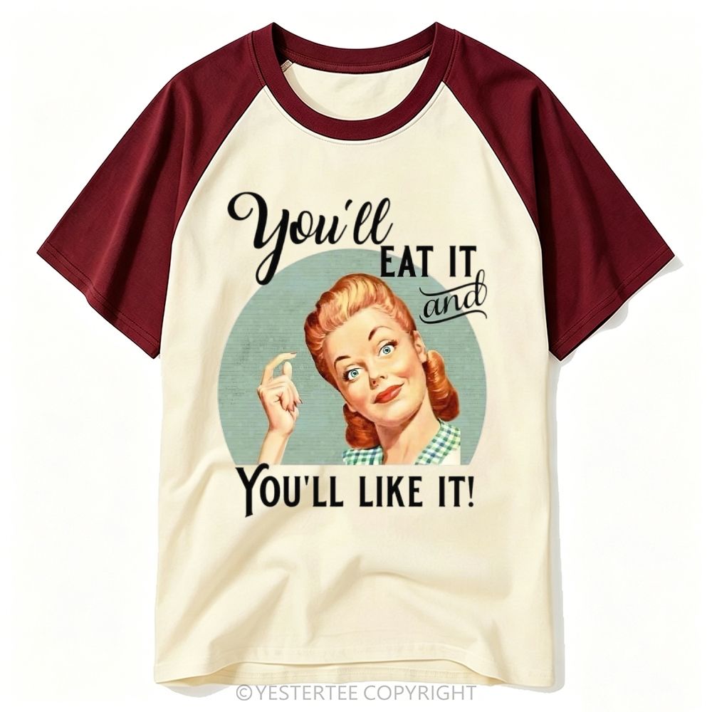 Mid-Century Housewife Retro Circular Sassy Quote Baseball T-shirt