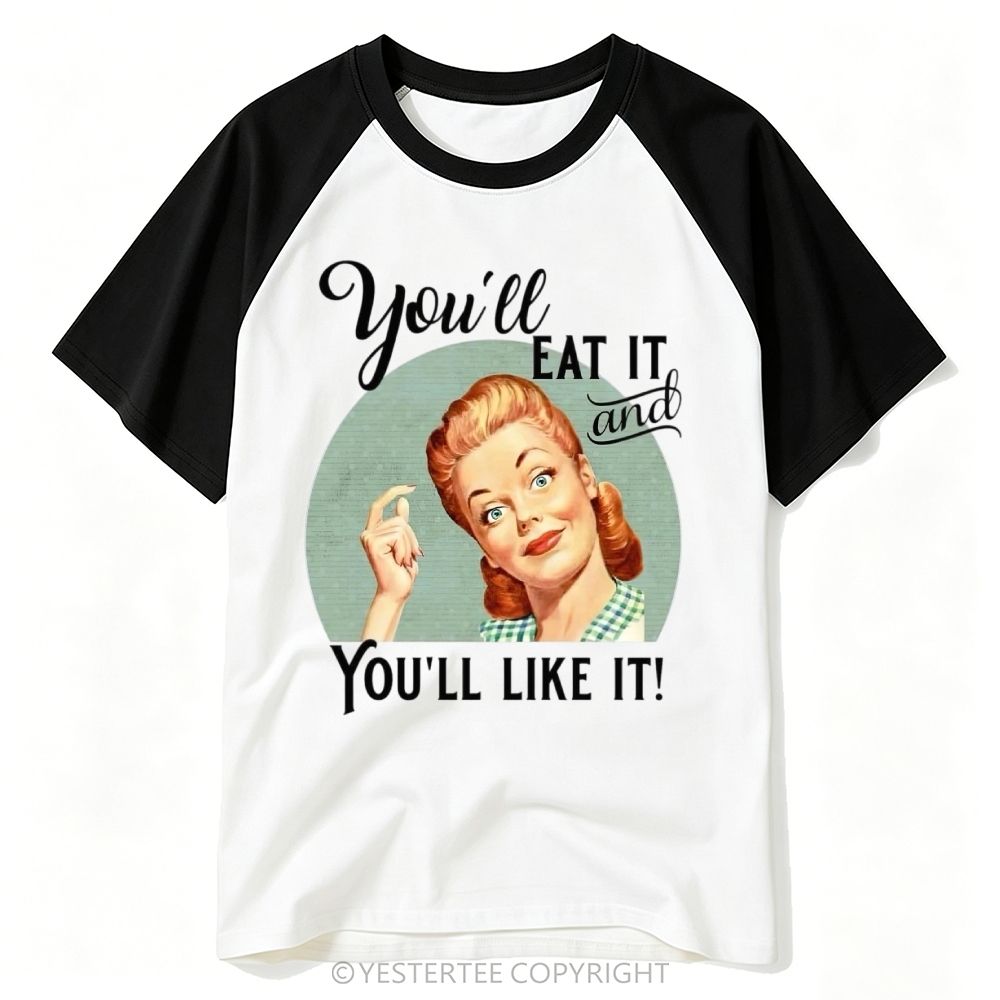 Mid-Century Housewife Retro Circular Sassy Quote Baseball T-shirt