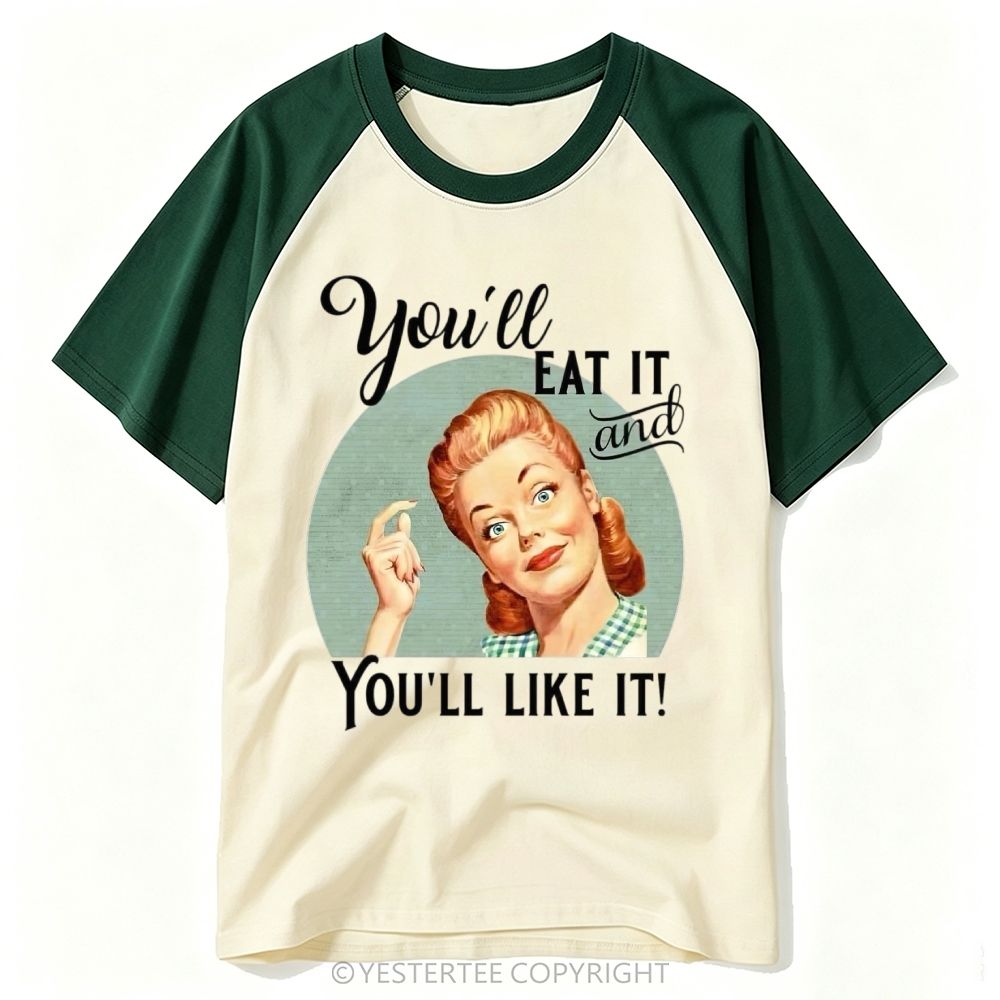 Mid-Century Housewife Retro Circular Sassy Quote Baseball T-shirt
