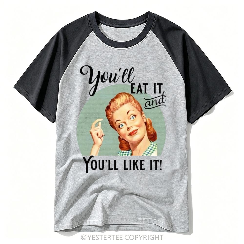 Mid-Century Housewife Retro Circular Sassy Quote Baseball T-shirt