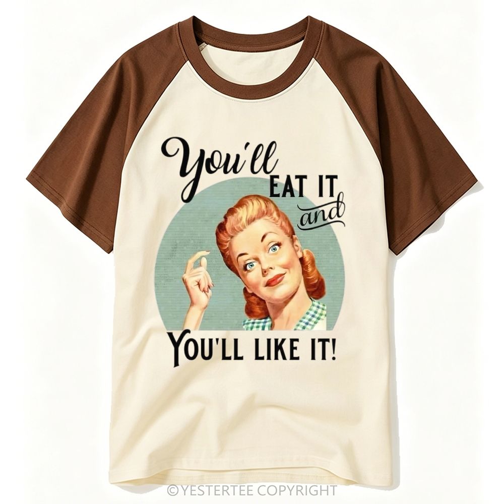 Mid-Century Housewife Retro Circular Sassy Quote Baseball T-shirt