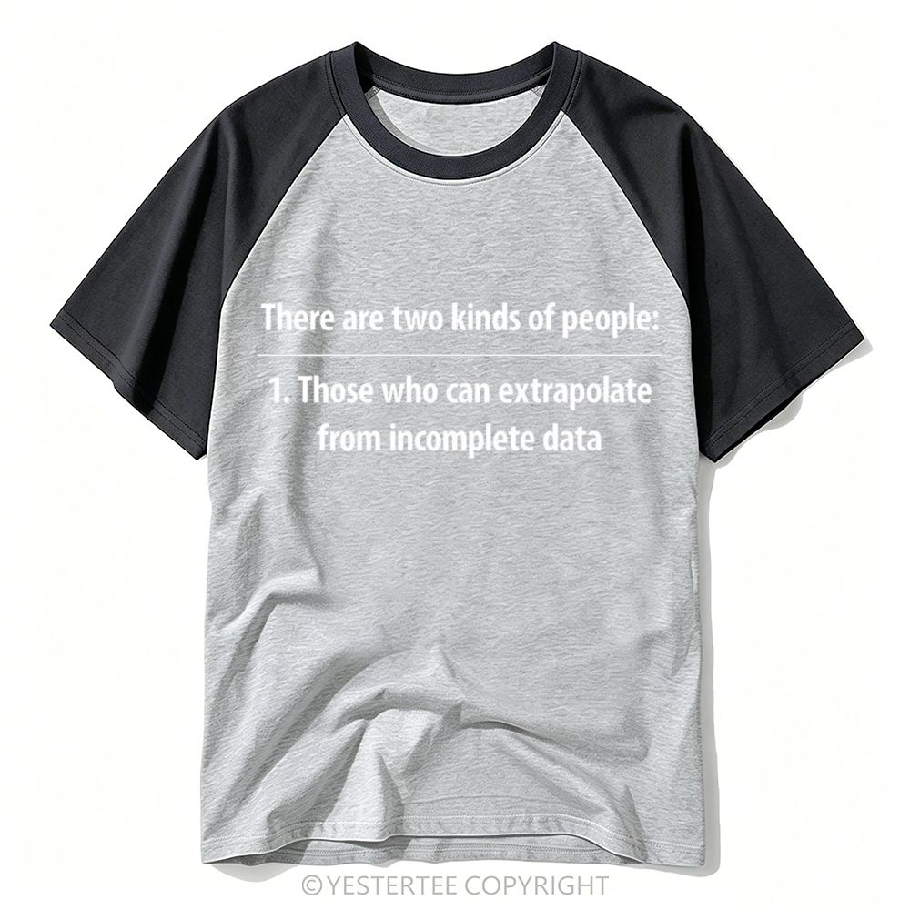 Yestertee Minimal Nerdy Data Logic Pun Text Baseball T-shirt 