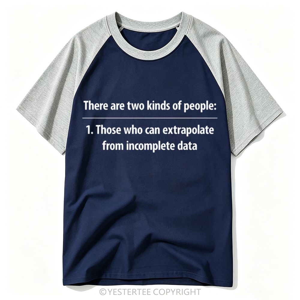 Yestertee Minimal Nerdy Data Logic Pun Text Baseball T-shirt 