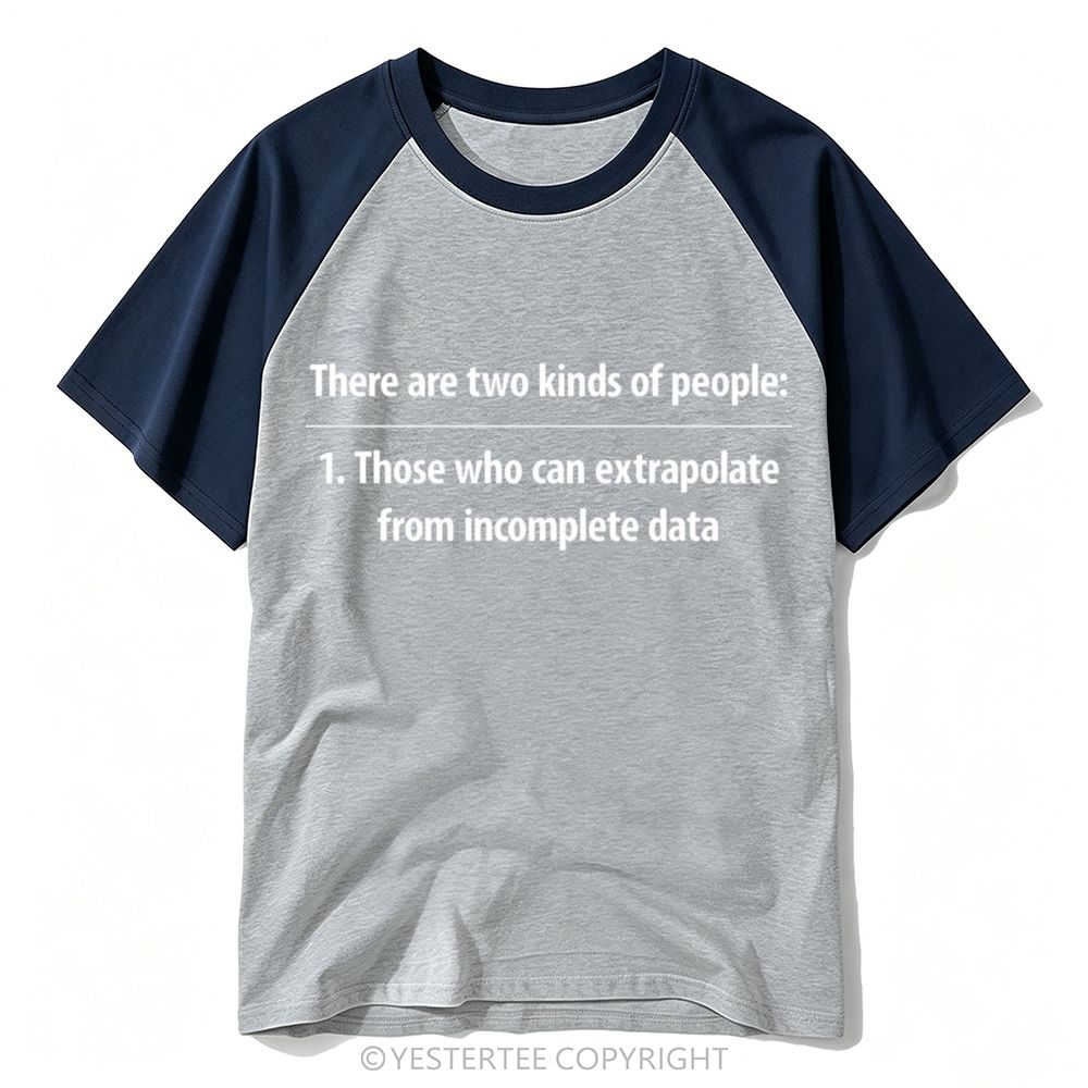 Yestertee Minimal Nerdy Data Logic Pun Text Baseball T-shirt 