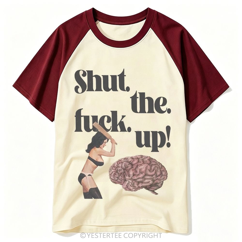 Yestertee  Sexy Lady Hit Brain Baseball T-shirt 