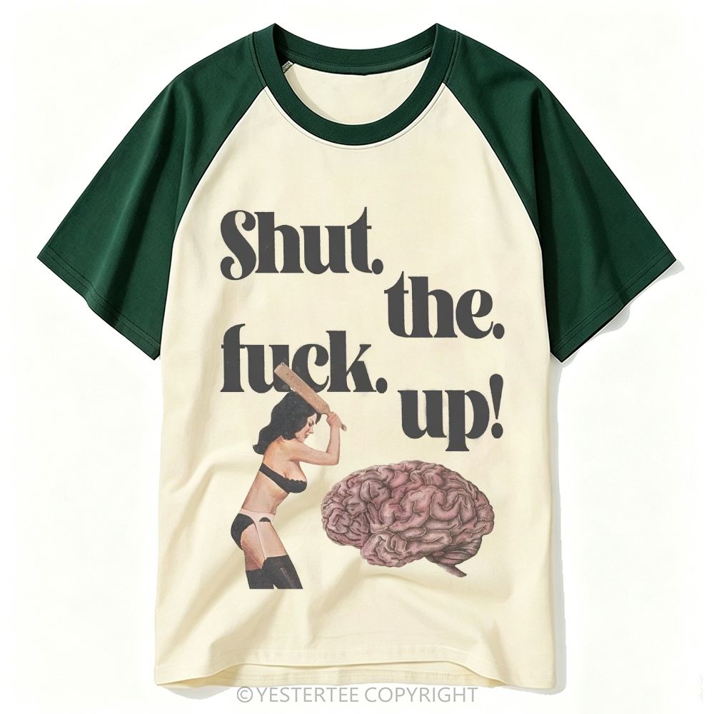 Yestertee  Sexy Lady Hit Brain Baseball T-shirt 
