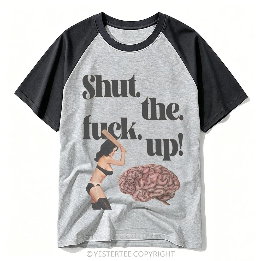Yestertee  Sexy Lady Hit Brain Baseball T-shirt 