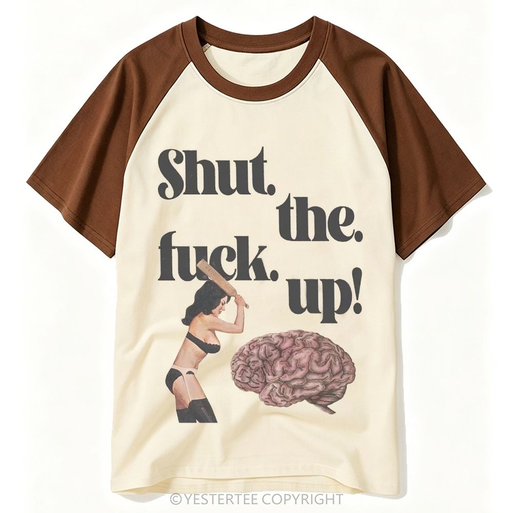 Yestertee  Sexy Lady Hit Brain Baseball T-shirt 