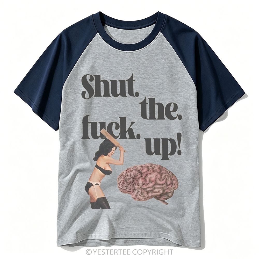 Yestertee  Sexy Lady Hit Brain Baseball T-shirt 