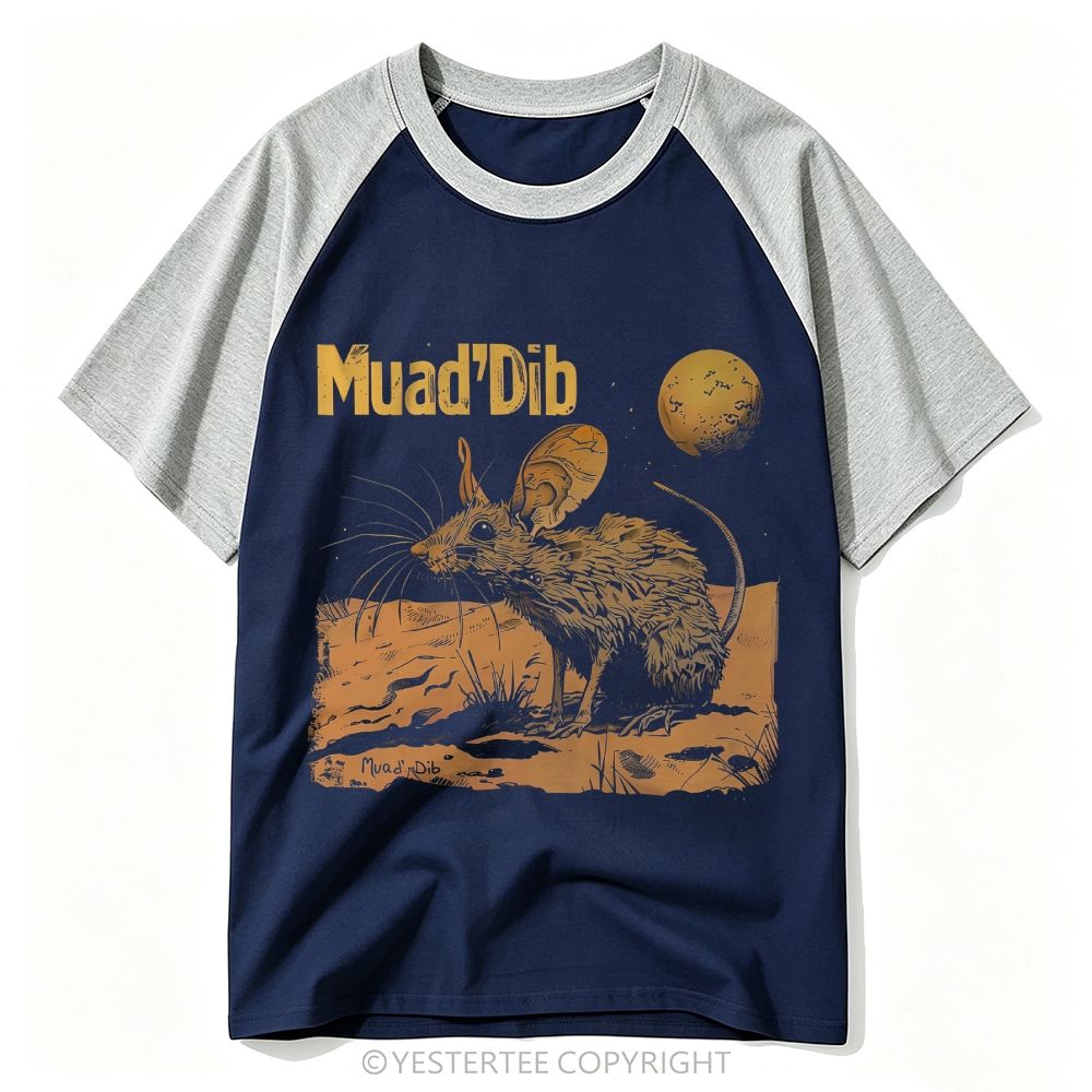Yestertee Retro Desert Rodent Golden Planet Baseball T-shirt 