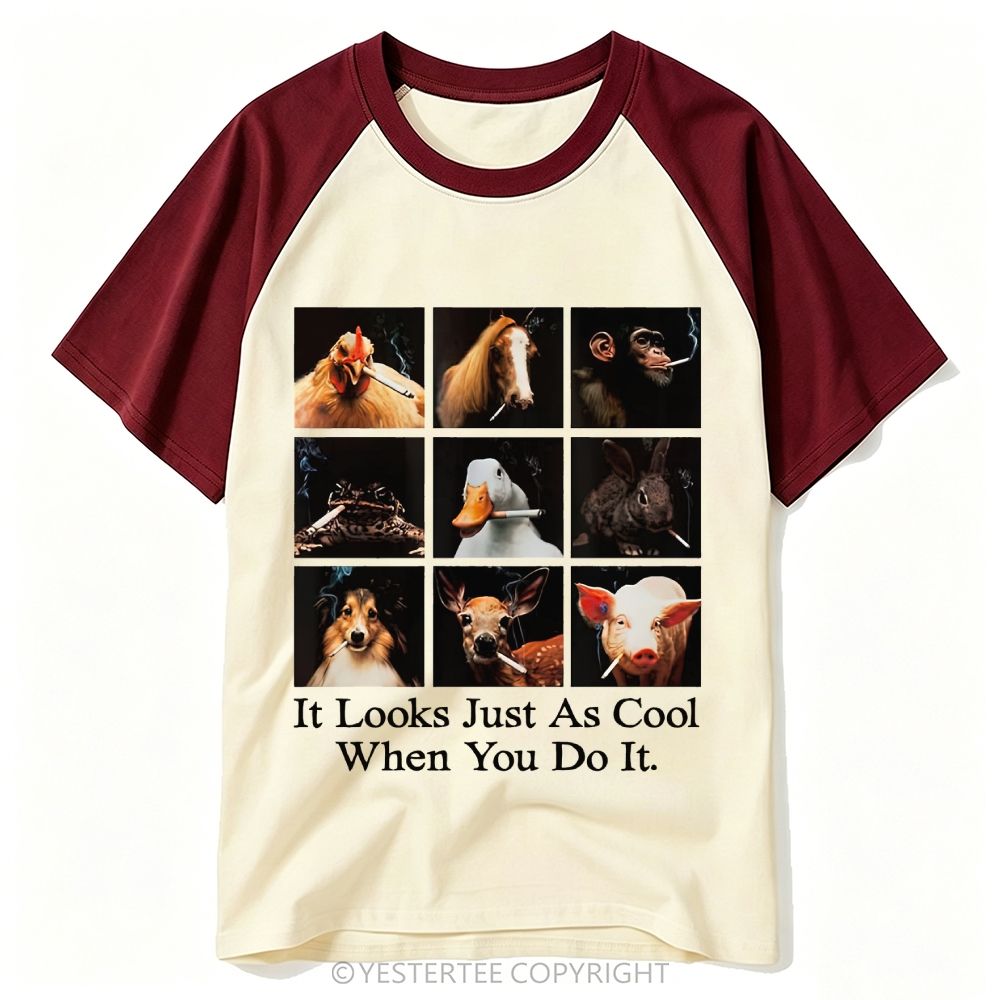Yestertee It Looks Just As Stupid When You Do It Baseball T-shirt 