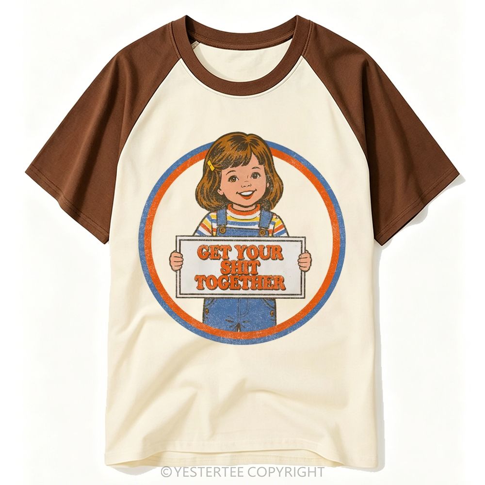Vintage Storybook Girl Motivational Sarcastic Mood Baseball T-shirt