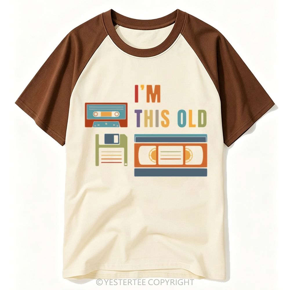 Retro Storage Media Cassette Floppy Disk VHS Tape Age Quote Baseball T-shirt