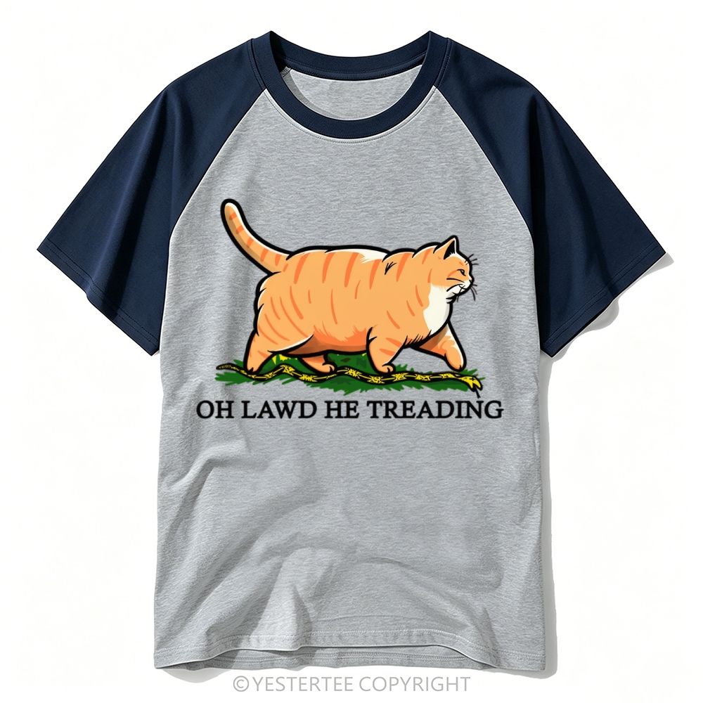 Chubby Orange Tabby Snake Viral Meme Quote Baseball T-shirt